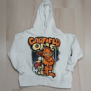 Zara Kids Garfield White Hoodie Size:6-7
